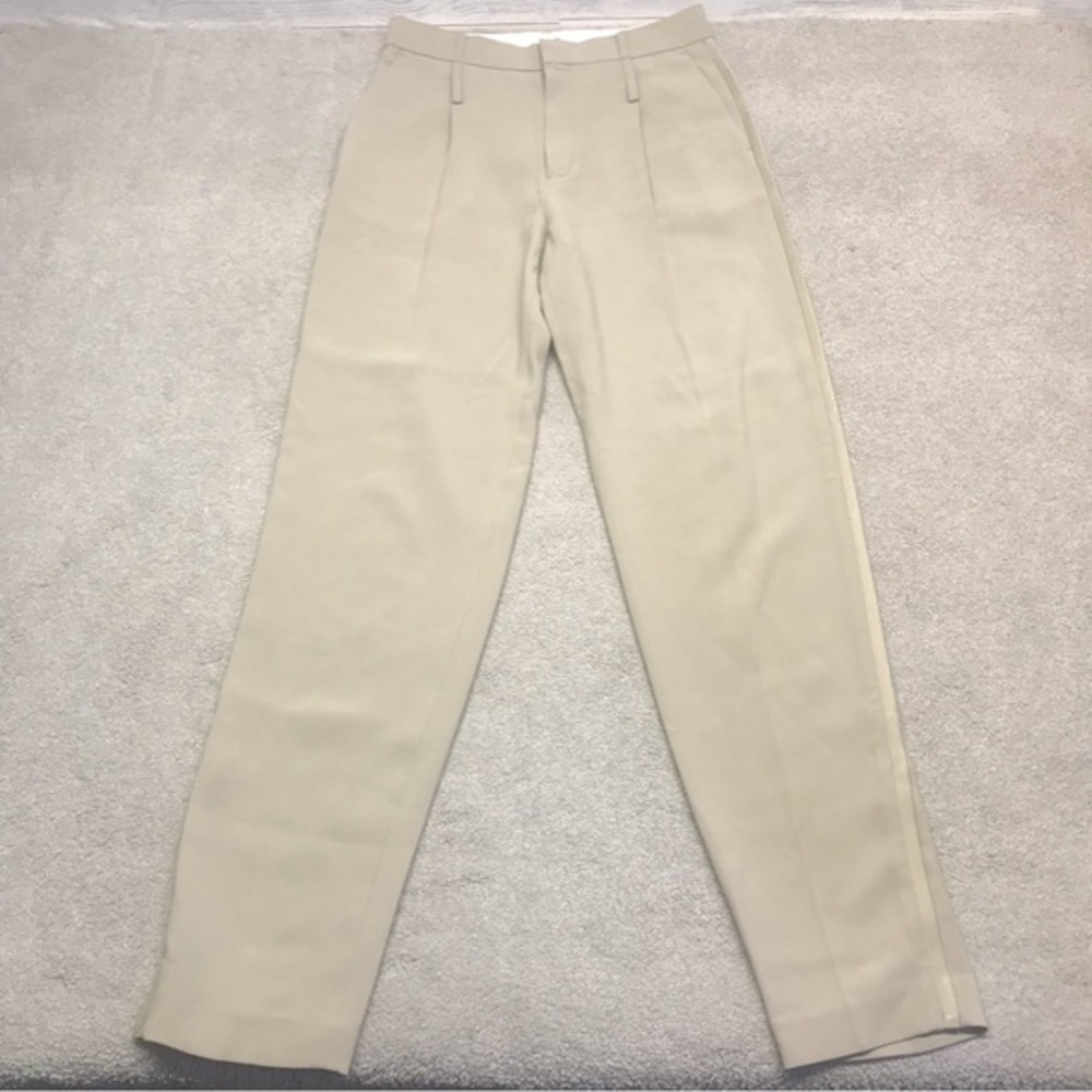 Chic Joc 36x30 Beige Side Stripe Bottom 1/4 Zip Dress Pants